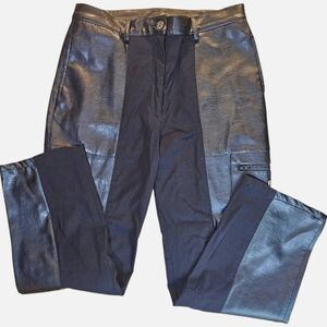 BGN Faux Leather Pants Black Straight Leg Size L Moto Style 🖤